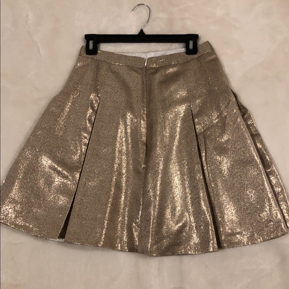 Kate space gold metallic a line skirt - Picture 2 of 4